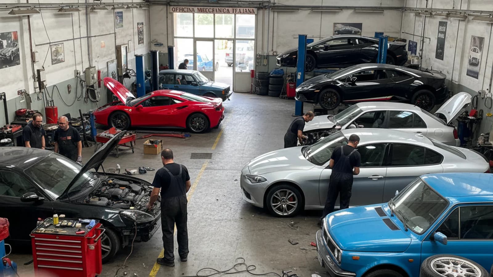Officina e carrozzeria del Gruppo Sebastiani